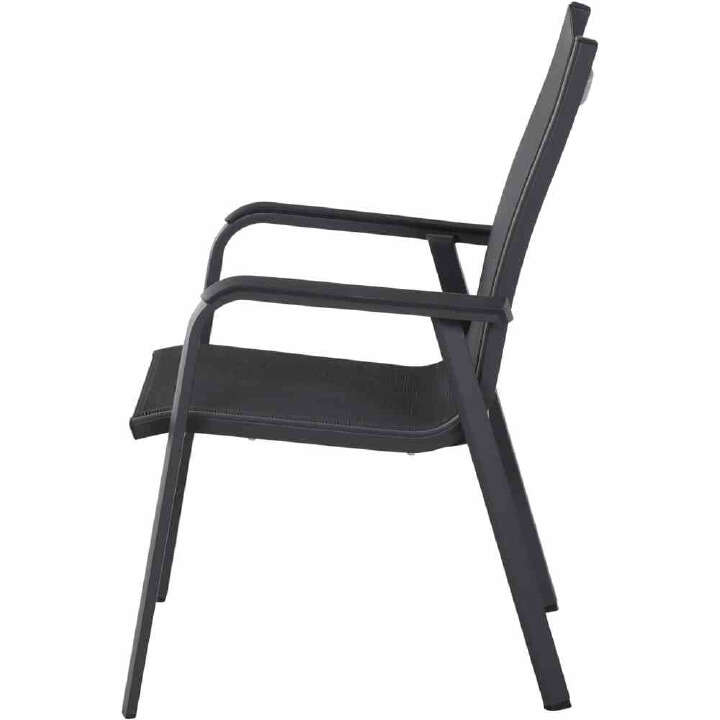 SIENA GARDEN Tesoro Stapelsessel, matt anthrazit